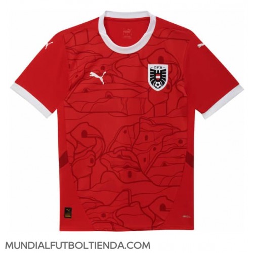 Camiseta Austria Primera Equipación Replica Eurocopa 2024 mangas cortas